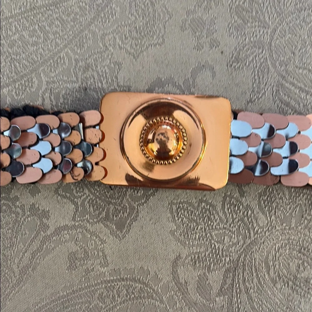Copper & Silver Stretchy Belt